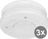 A white smoke detector is shown from a slightly elevated angle against a white background. Produktbild-Vorschau