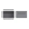 Multiple views of a gray 2-in-1 laptop, including top, side, and bottom views. Produktbild-Vorschau