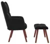 vidaXL Relax kreslo s taburetkou Black Velvet Náhľad obrázku produktu 3