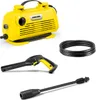 A yellow Kärcher pressure washer and its accessories are displayed against a white background. Náhľad obrázku produktu