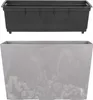 A black plastic planter insert is shown above a grey planter. Anteprima dell’immagine prodotto