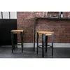 Miliboo - Industrieller Design-Hocker Metall und 65 cm Produktbild-Vorschau 2