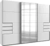 Schwebetürenschrank Kleiderschrank Saigon 270cm weiß Produktbild-Vorschau 2