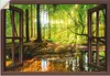 ARTland Wandbild, selbstklebend Fensterblick - Wald mit Produktbild-Vorschau 1