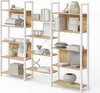 A multi-shelf bookcase filled with decorative items and books. Produktbild-Vorschau
