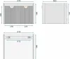 Technical drawings and dimensions of a bathroom vanity set. Náhled obrázku produktu