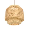 Boho hanglamp, bamboe, diameter 40 cm, E27, wit/bruin Productafbeelding-voorbeeld 8