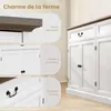 HOMCOM Buffet salon avec 4 portes, meuble de rangement Voir les images du produit 7