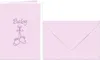 Doppelkarte A6 gelasert + Kuvert VE=5 Sets Söckchen rosa Produktbild-Vorschau 1