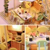 Puppenhaus Miniatur DIY Holz Puppenhaus Kit mit Moebeln mit Produktbild-Vorschau 8
