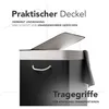 Bambus Wäschekorb 3 Fächer, 150L Wäschesammler mit Deckel & Produktbild-Vorschau 3