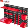 A black and red tool wall organizer system with various hooks and bins. Náhled obrázku produktu