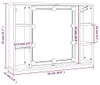 vidaXL Zrkadlová skrinka s LED betónom sivá 76x15x55 cm Náhľad obrázku produktu 7