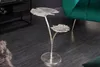 Dekorativer Beistelltisch GINKGO LEAFS 56cm silber handmade Produktbild-Vorschau 4