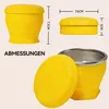 Faltbarer Reisebecher aus Silikon mit staubdichtem Deckel, Produktbild-Vorschau 7