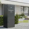LOGIXBOX Frontbox-DeLuxe Paketbox mit Postfach Graphitgrau Produktbild-Vorschau 4