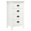 vidaXL Sideboard Hill Range Blanc 46×35×80 cm Pin massif Voir les images du produit 14