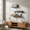 Scaffale da parete Relaxdays, set da 6 pezzi, 3 misure: Anteprima dell’immagine prodotto 2