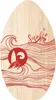 F2   Skimboard Skim Board Wood Surfer  90cm Rot 2024/25 Produktbild-Vorschau 1