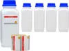 5x 1000 ml Weithals-Flasche mit blauem Deckel, naturfarben, Produktbild-Vorschau 1