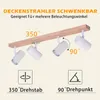 ZMH Spot de plafond 4 flammes en bois Plafonnier Blanc GU10 Voir les images du produit 2