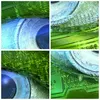 Wanduhr - Rund - Glasuhr - Computergrafik Abstraktion Produktbild-Vorschau 8