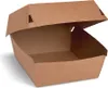 100 Hamburgerboxen Burgerboxen PAP 115 x 115 x 78 mm braun Produktbild-Vorschau 1