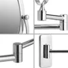 tectake® Kosmetikspiegel rund, doppelseitig Wandmontage Produktbild-Vorschau 8