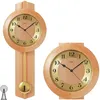 AMS 5165/16 Wanduhr Funk Funkwanduhr mit Pendel Holz Erle Produktbild-Vorschau 1