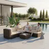 Mucola Lounge Set Polyrattan Gartenmöbel Rattanmöbel Produktbild-Vorschau 4