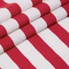 HOMESCAPES Tissu en coton à rayures rouges et blanches – Voir les images du produit 2
