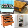 A collage of four images showing various items on wheels. Produktbild-Vorschau