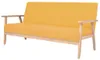 vidaXL 3-Sitzer Sofa Stoff Gelb Produktbild-Vorschau 7