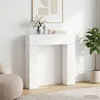 vidaXL Obklad krbovej pece, biela, 102 x 18 x 100,5 cm, Náhľad obrázku produktu 2