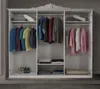 Barock Kleiderschrank Nora 6-Türig in Weiß / Beige Produktbild-Vorschau 2