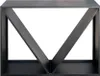 A black metal firewood rack with a V-shaped design. Produktbild-Vorschau