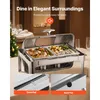 SucceBuy 9Qt Set di scaldavivande rettangolare, in acciaio Anteprima dell’immagine prodotto 7