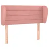 vidaXL Čelo postele s ušima růžové 103x23x78/88 cm Velvet Náhled obrázku produktu 1