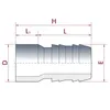 PVC - U Schlauchtülle für Poolschlauch 50 mm x 38 mm Produktbild-Vorschau 2