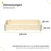 A diagram showing the dimensions of a wooden pallet attachment frame. Produktbild-Vorschau
