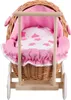 LILI Puppenwagen aus Weide - Pink 48X28 H26/47 CM Produktbild-Vorschau 8