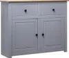 vidaXL Kredens szary 93x40x80 cm drewno sosnowe Panama Podgląd zdjęcia produktu 8