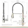 Lenz KALANI² Küchenarmatur Nickel – Profi-Pendelbrause mit Produktbild-Vorschau 4