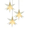 3D Weihnachtsstern 10 cm 3er Set mit Timer - weiß - Deko Produktbild-Vorschau 1