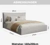 MOTIVENA Leno Polsterbett 160x200 mit Bettkasten, Metall Produktbild-Vorschau 7