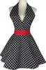 Süße Retro-Schürze für Damen, V-Ausschnitt, gepunktet, Produktbild-Vorschau 1