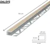 Dalsys Übergangsprofil Abschlussprofil 100cm für 8mm Produktbild-Vorschau 2