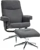 HOMCOM Relaxsessel mit Hocker, Gepolstert Fernsehsessel mit Produktbild-Vorschau 1
