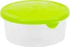 A clear plastic food container with a bright green lid, shown against a white background. Náhled obrázku produktu