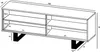 A technical drawing/diagram of a TV stand with dimensions. Produktbild-Vorschau